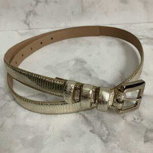 TARGET Gold Metallic Skinny Belt Size L-XL